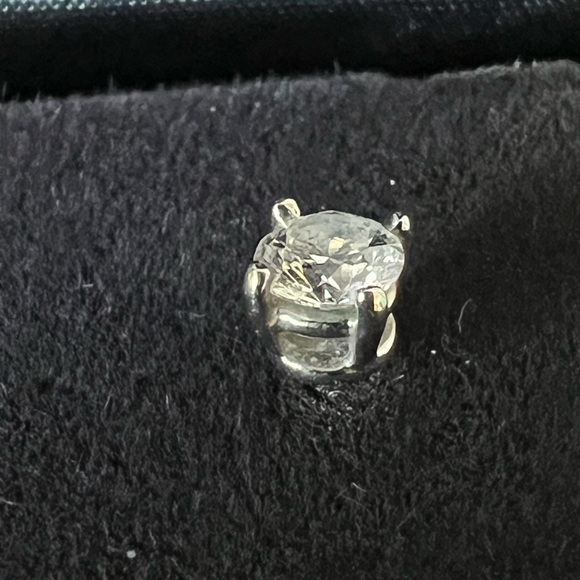 Tiffany & Co. Silver Solitaire Earrings - Picture 8 of 16